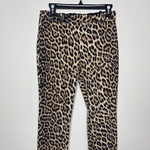 Zara Woman Cropped Jeans with animal print, Size M (but runs small)